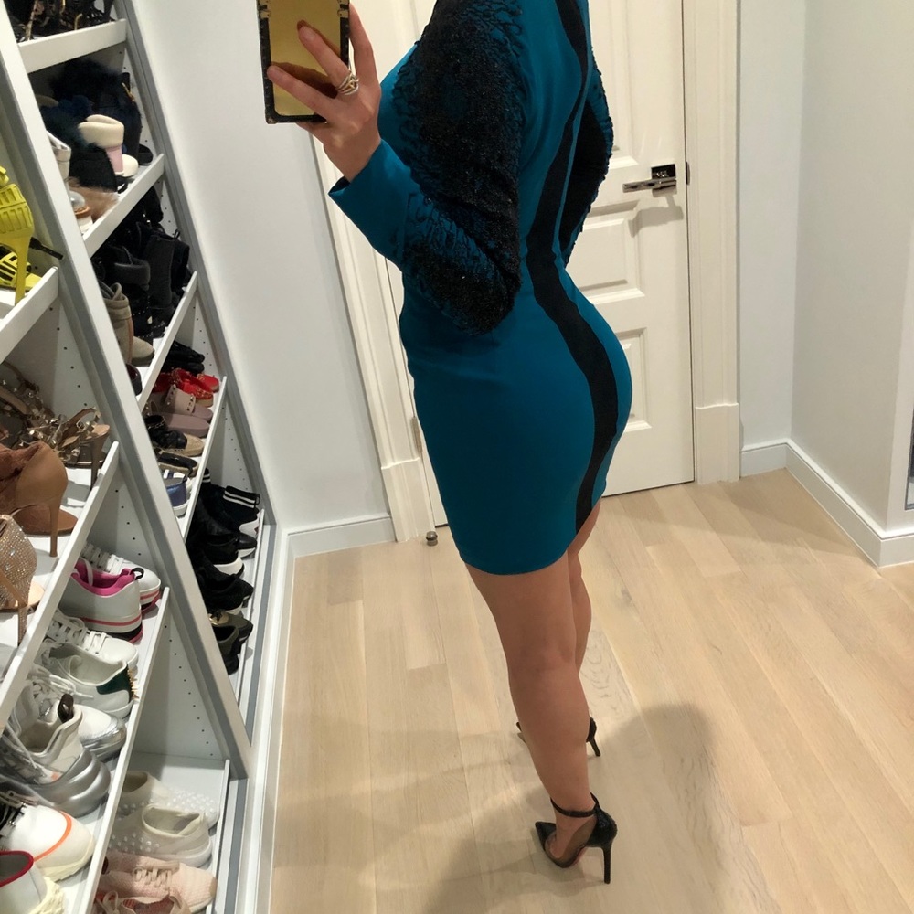 Yigal azrouel dress with beaded sleeves